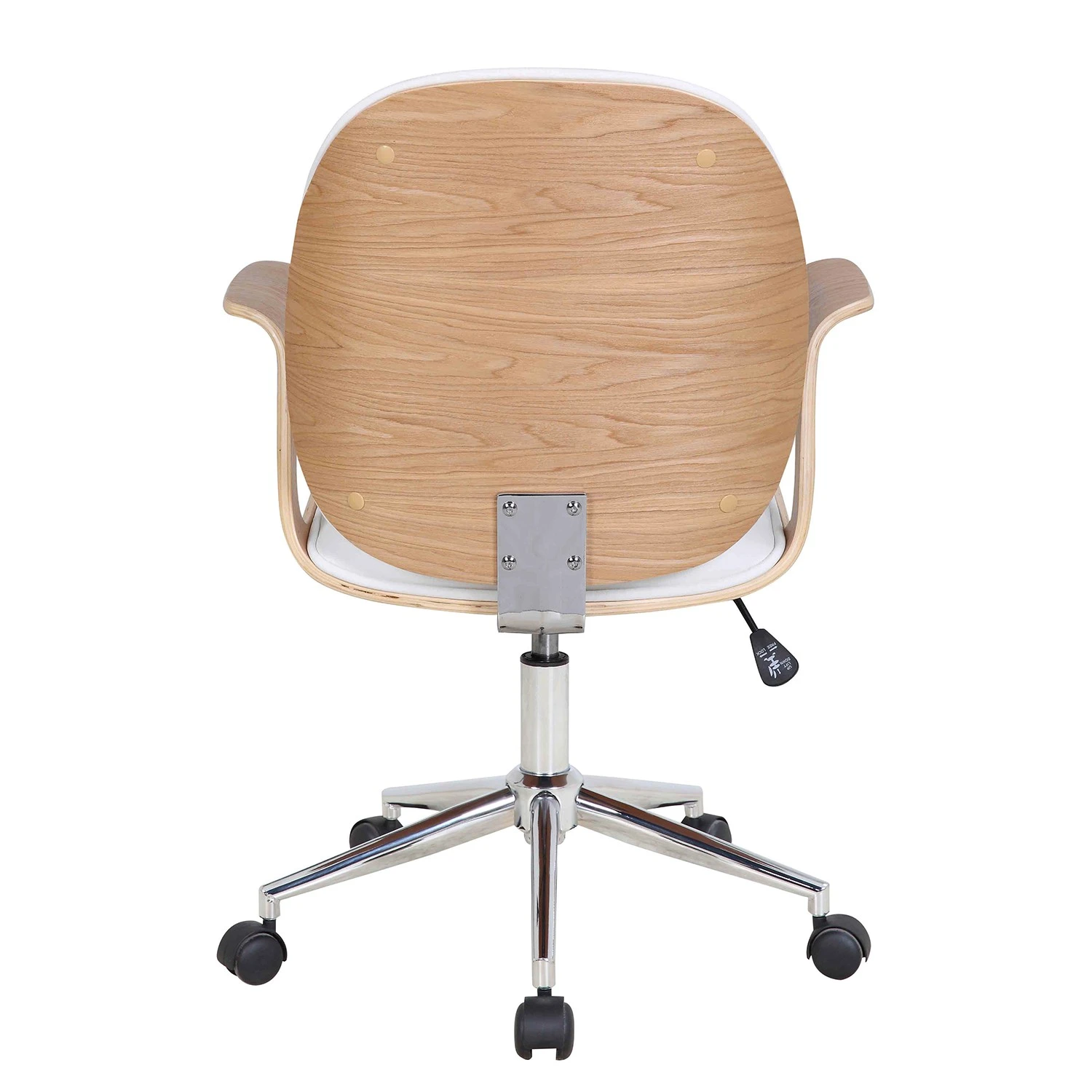 Mørteens Chaise de bureau pivotante Kinnula - Imitation cuir - Frêne / Blanc 8 Mørteens Chaise de bureau pivotante Kinnula - Imitation cuir - Frêne / Blanc – Image 6