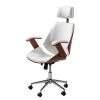 Fredriks Chaise de bureau pivotante Viiki - Imitation cuir / Acier inoxydable - Blanc / Noyer 2 Fredriks Chaise de bureau pivotante Viiki - Imitation cuir / Acier inoxydable - Blanc / Noyer -Chaises Soldes 1000176727 201022 13190900027 IMAGE P000000001000176727
