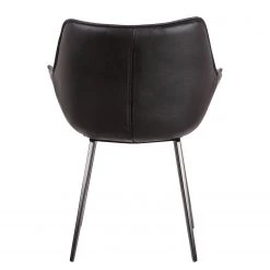 Studio Copenhagen Chaise de salle à manger Balimo - Cuir véritable / Métal - Noir -Chaises Soldes 1000176738 190614 12073500233 GALLERYIMAGES P000000001000176738