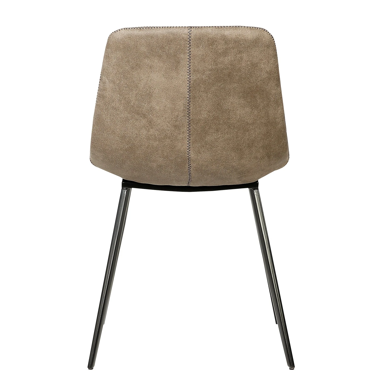 Ars manufacti Chaises Teini (lot de 2) - microfibre / Acier - Microfibre Colby: Cappuccino vintage 7 Ars manufacti Chaises Teini (lot de 2) - microfibre / Acier - Microfibre Colby: Cappuccino vintage – Image 5