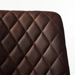 Ars manufacti Chaise capitonnée Tervo - microfibre / Acier - Microfibre Colby: Marron foncé vintage - Lot de 2 -Chaises Soldes 1000176747 201013 13591500052 DETAILS P000000001000176747