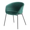 Norrwood Chaises à accoudoirs Baxa II - Velours / Acier - Noir - Vert -Chaises Soldes 1000176895 190614 06442100037 IMAGE P000000001000176895