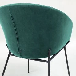 Norrwood Chaises à accoudoirs Baxa II - Velours / Acier - Noir - Vert -Chaises Soldes 1000176895 190614 06442100042 GALLERYIMAGES P000000001000176895