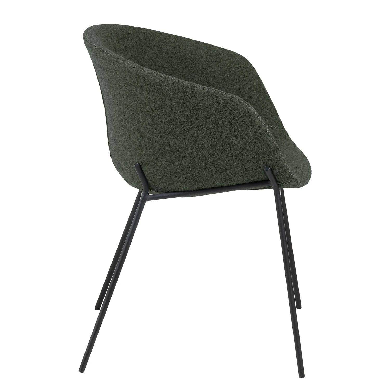 Norrwood Chaises à accoudoirs Baxa I - Feutre / Acier - Vert foncé 4 Norrwood Chaises à accoudoirs Baxa I - Feutre / Acier - Vert foncé – Image 2