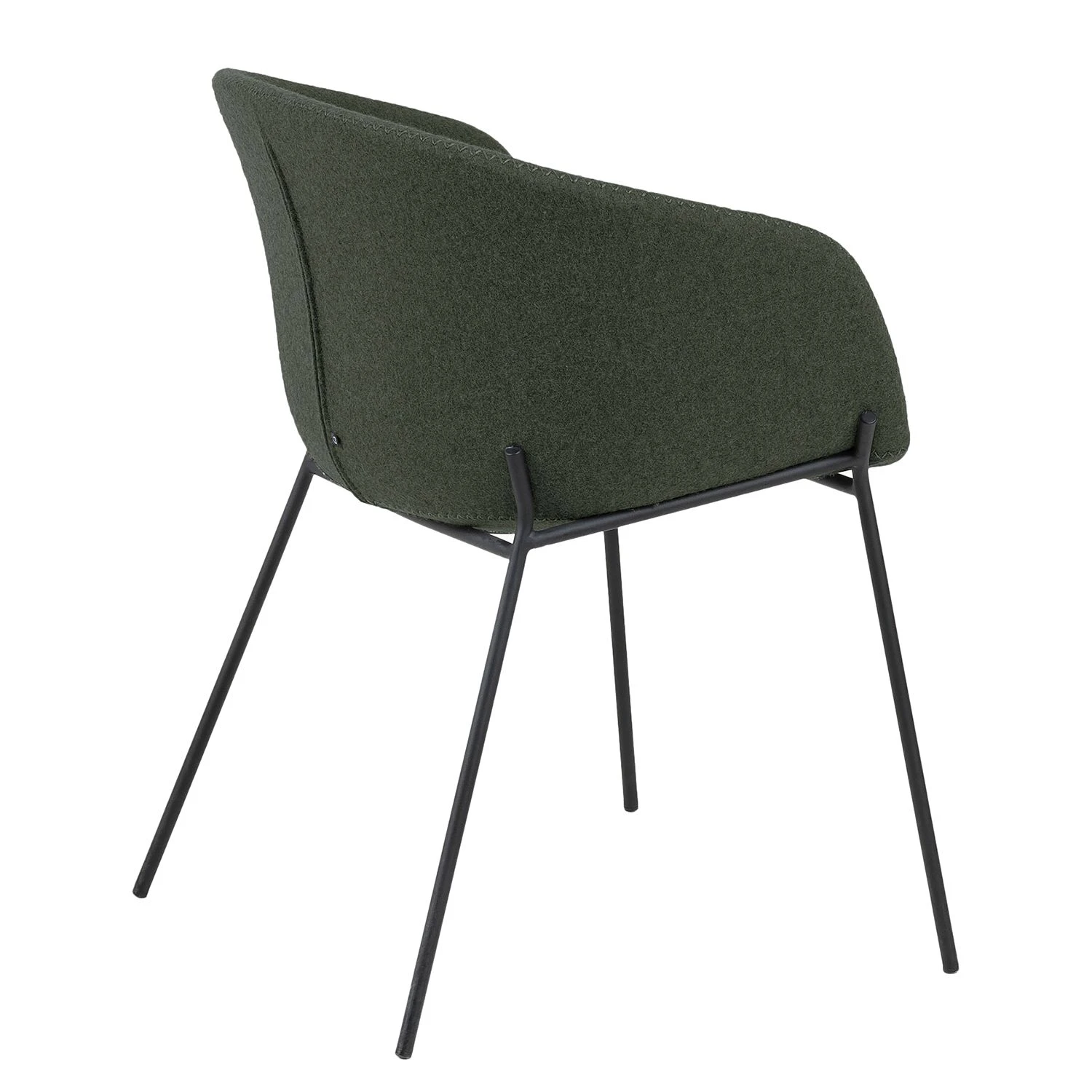 Norrwood Chaises à accoudoirs Baxa I - Feutre / Acier - Vert foncé 5 Norrwood Chaises à accoudoirs Baxa I - Feutre / Acier - Vert foncé – Image 3