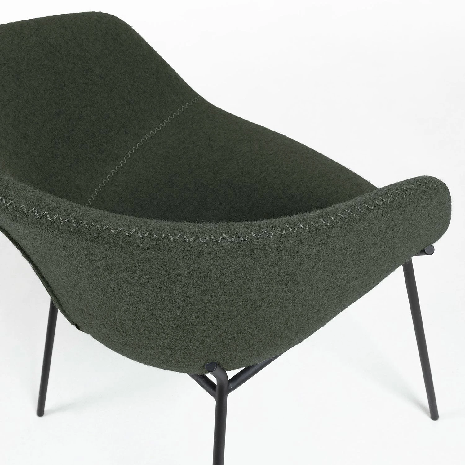 Norrwood Chaises à accoudoirs Baxa I - Feutre / Acier - Vert foncé 6 Norrwood Chaises à accoudoirs Baxa I - Feutre / Acier - Vert foncé – Image 4