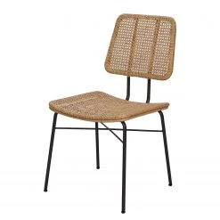 Ars manufacti Chaise Vina I - Rotin / Métal - Rotin / Noir