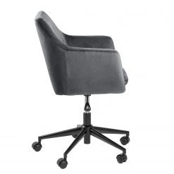 Mørteens Chaise pivotante Nicholas III - Velours/ Métal - Gris foncé -Chaises Soldes 1000179335 190628 16233000012 GALLERYIMAGES P000000001000179335