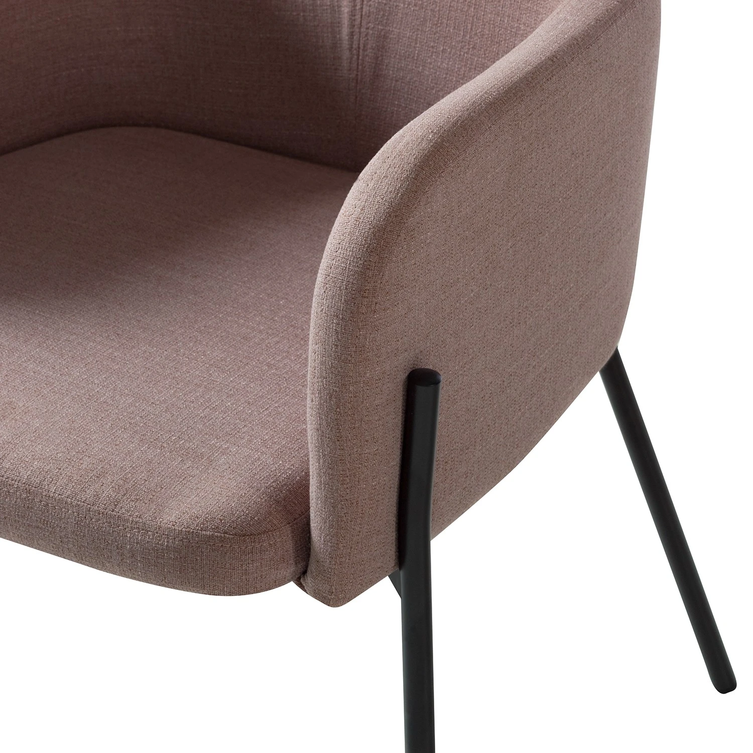 Mørteens Chaises à accoudoirs Menly - Tissu / Métal - Noir - Rose vieilli 10 Mørteens Chaises à accoudoirs Menly - Tissu / Métal - Noir - Rose vieilli – Image 8