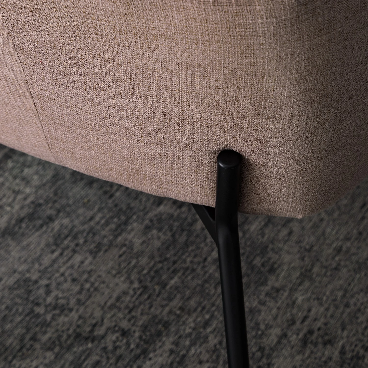 Mørteens Chaises à accoudoirs Menly - Tissu / Métal - Noir - Rose vieilli 15 Mørteens Chaises à accoudoirs Menly - Tissu / Métal - Noir - Rose vieilli – Image 13