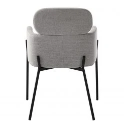 Mørteens Chaises à accoudoirs Menly - Tissu / Métal - Noir - Gris -Chaises Soldes 1000179460 200121 14403200025 DETAILS P000000001000179460