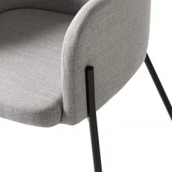 Mørteens Chaises à accoudoirs Menly - Tissu / Métal - Noir - Gris -Chaises Soldes 1000179460 200121 14403200026 DETAILS P000000001000179460