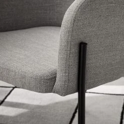 Mørteens Chaises à accoudoirs Menly - Tissu / Métal - Noir - Gris -Chaises Soldes 1000179460 200122 12294700018 DETAILS P000000001000179460