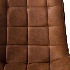 Fredriks Chaise cantilever Kemmel - Microfibre / Métal - Noir - Cognac - Lot de 2 -Chaises Soldes 1000179472 200121 14403900076 DETAILS P000000001000179472