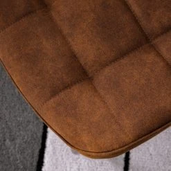 Fredriks Chaise cantilever Kemmel - Microfibre / Métal - Noir - Cognac - Lot de 2 -Chaises Soldes 1000179472 200122 12294800052 DETAILS P000000001000179472