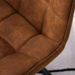 Fredriks Chaise cantilever Kemmel - Microfibre / Métal - Noir - Cognac - Lot de 2 -Chaises Soldes 1000179472 200122 12294800054 DETAILS P000000001000179472