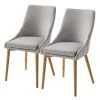 Mørteens Chaises Brea (lot de 2) - Tissu / Frêne massif - Frêne - Gris clair -Chaises Soldes 1000183821 200131 13092300009 IMAGE P000000001000183821
