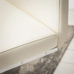 Fredriks Chaises cantilever Nevia I - Imitation cuir / Métal - Chrome - Cuir synthétique Aleli: Créme - Lot de 2 -Chaises Soldes 1000183823 200206 06303500057 DETAILS P000000001000183823