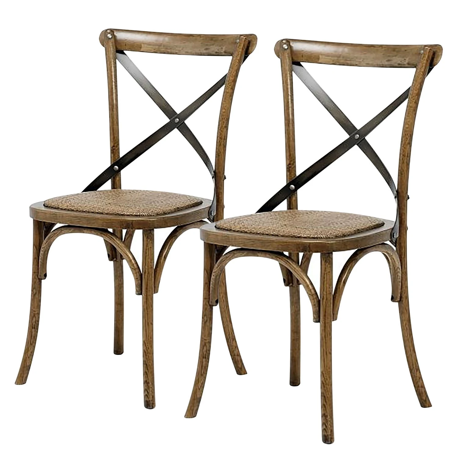 Maison Belfort Chaises Dahab (lot de 2) - Rotin / Bouleau massif - rotin - Marron vintage 3 Maison Belfort Chaises Dahab (lot de 2) - Rotin / Bouleau massif - rotin - Marron vintage