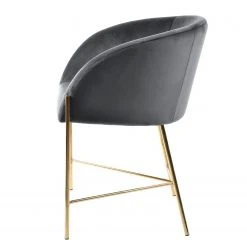 Jack & Alice Chaise à accoudoirs Norwen II - Velours/ Métal - Gris foncé -Chaises Soldes 1000184094 190812 13043500048 DETAILS P000000001000184094