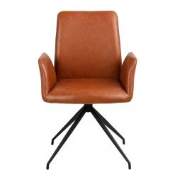 Fredriks Chaise à accoudoirs Mailly II - rotatif - Imitation cuir / Acier - Marron / Noir 14 Fredriks Chaise à accoudoirs Mailly II - rotatif - Imitation cuir / Acier - Marron / Noir -Chaises Soldes 1000184099 190812 13043900079 DETAILS P000000001000184099