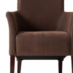 Ars Natura Chaises à accoudoirs Esquina - Imitation cuir / Rotin - Marron vintage / Marron clair chiné -Chaises Soldes 1000184165 200206 10111300009 DETAILS P000000001000184165