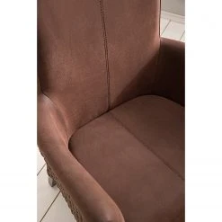 Ars Natura Chaises à accoudoirs Esquina - Imitation cuir / Rotin - Marron vintage / Marron clair chiné -Chaises Soldes 1000184165 200317 14293600005 DETAILS P000000001000184165