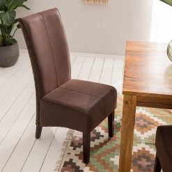 Ars Natura Chaises Julio (lot de 2) - Imitation cuir / Rotin - Marron vintage / Marron clair chiné 16 Ars Natura Chaises Julio (lot de 2) - Imitation cuir / Rotin - Marron vintage / Marron clair chiné -Chaises Soldes 1000184166 200317 14454500005 MOOD DETAILS P000000001000184166 mood