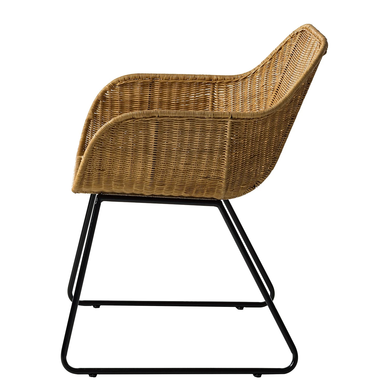 Ars manufacti Chaises à accoudoirs Vuna - Rotin / Métal - Rotin naturel / Noir 7 Ars manufacti Chaises à accoudoirs Vuna - Rotin / Métal - Rotin naturel / Noir – Image 5