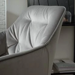 Jack & Alice Chaises à accoudoirs Tilly - Velours / Métal - Noir - Gris -Chaises Soldes 1000184190 200414 13030600002 DETAILS P000000001000184190