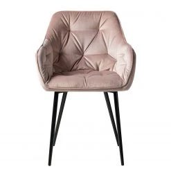Jack & Alice Chaises à accoudoirs Tilly - Velours / Métal - Noir - Rose vieilli -Chaises Soldes 1000184191 200207 09400700028 DETAILS P000000001000184191