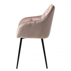 Jack & Alice Chaises à accoudoirs Tilly - Velours / Métal - Noir - Rose vieilli -Chaises Soldes 1000184191 200207 09400800029 DETAILS P000000001000184191
