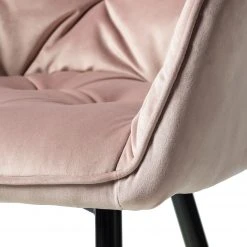 Jack & Alice Chaises à accoudoirs Tilly - Velours / Métal - Noir - Rose vieilli -Chaises Soldes 1000184191 200207 09400800032 DETAILS P000000001000184191