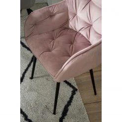 Jack & Alice Chaises à accoudoirs Tilly - Velours / Métal - Noir - Rose vieilli -Chaises Soldes 1000184191 200414 13030800006 DETAILS P000000001000184191