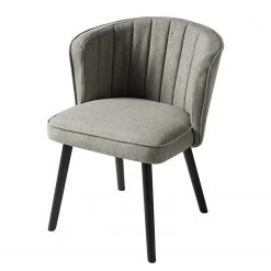 Mørteens Chaise capitonnée Sollia - Tissu / Hêtre massif - Noir - Gris -Chaises Soldes 1000184194 200207 09401200058 DETAILS P000000001000184194
