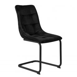 Loftscape Chaise cantilever Seline - Microfibre/ Acier - Noir - Noir - Lot de 2 -Chaises Soldes 1000184863 190826 17314500037 DETAILS P000000001000184863