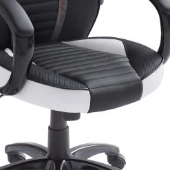 Home24office Fauteuil de direction Emra - Imitation cuir / Nylon - blanc / Noir -Chaises Soldes 1000185251 191105 08404900009 DETAILS P000000001000185251