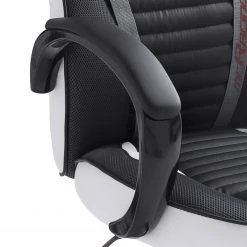 Home24office Fauteuil de direction Emra - Imitation cuir / Nylon - blanc / Noir -Chaises Soldes 1000185251 191105 08404900010 DETAILS P000000001000185251