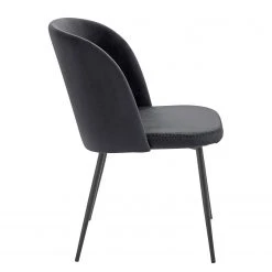 Jack & Alice Chaises Hollis (lot de 2) - Velours / Métal - Noir - Noir -Chaises Soldes 1000189811 210119 17035700003 DETAILS P000000001000189811