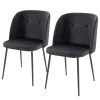 Jack & Alice Chaises Hollis (lot de 2) - Velours / Métal - Noir - Noir 1 Jack & Alice Chaises Hollis (lot de 2) - Velours / Métal - Noir - Noir -Chaises Soldes 1000189811 220322 010 IMAGE P000000001000189811