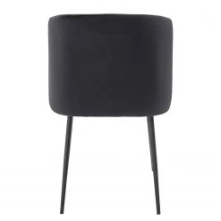 Jack & Alice Chaises Hollis (lot de 2) - Velours / Métal - Noir - Noir -Chaises Soldes 1000189811 220322 031 DETAILS P000000001000189811