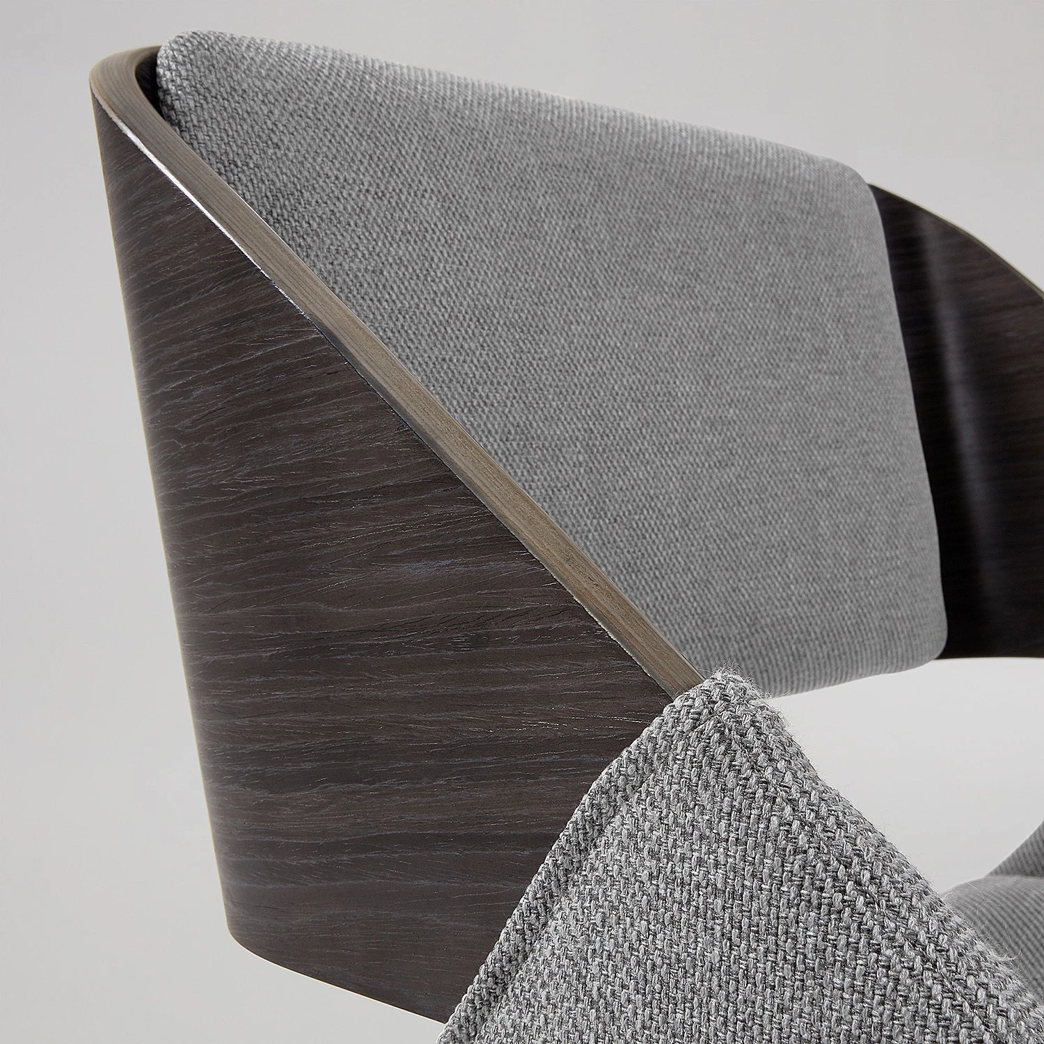 Norrwood Chaise capitonnée Zempin - Tissu / Métal - Imitation noyer - Gris clair 7 Norrwood Chaise capitonnée Zempin - Tissu / Métal - Imitation noyer - Gris clair – Image 5