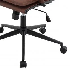 Ars manufacti Chaise de bureau Buyck - Microfibre / Métal - Marron vintage / Noir mat -Chaises Soldes 1000201104 200206 10591300008 DETAILS P000000001000201104