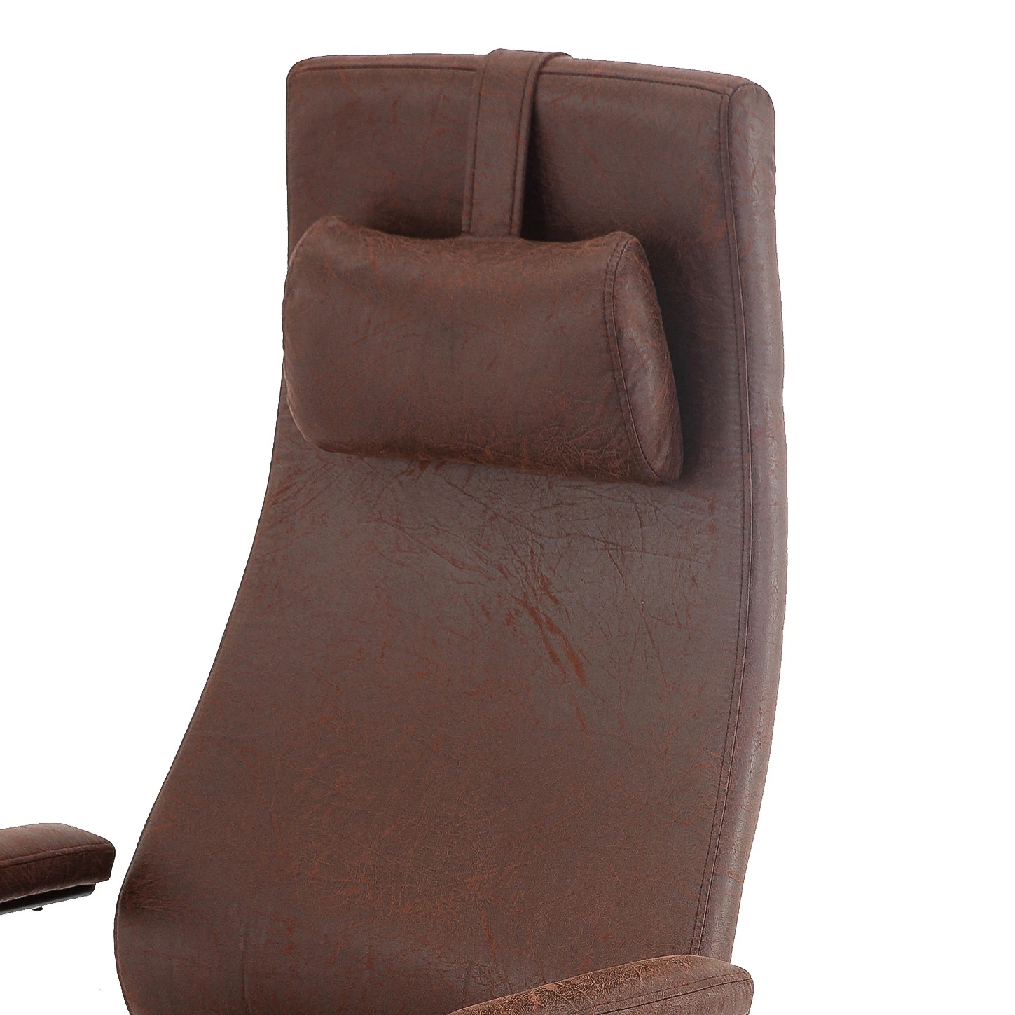 Ars manufacti Chaise de bureau Byram - Microfibre / Métal - Marron vintage / Noir mat 4 Ars manufacti Chaise de bureau Byram - Microfibre / Métal - Marron vintage / Noir mat – Image 2