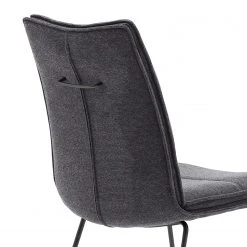 Fredriks Chaises Hesket (lot de 2) - Chenille / Acier - Anthracite - Noir -Chaises Soldes 1000201154 200317 18345500044 DETAILS P000000001000201154