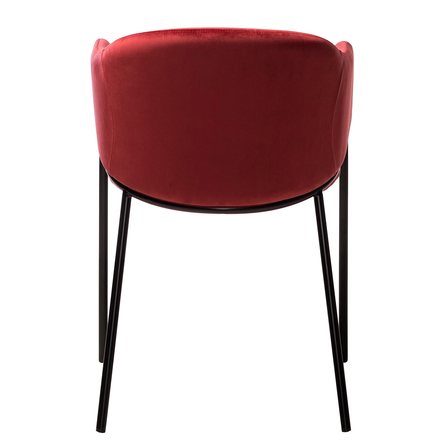 Mørteens Chaise à accoudoirs Koloa I - Velours / Acier - Bordeaux / Noir 8 Mørteens Chaise à accoudoirs Koloa I - Velours / Acier - Bordeaux / Noir – Image 6