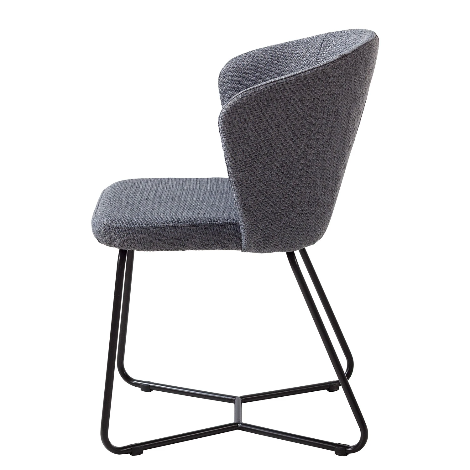 Mørteens Chaises à accoudoirs Tulia - Tissu / Acier - Gris foncé / Noir 6 Mørteens Chaises à accoudoirs Tulia - Tissu / Acier - Gris foncé / Noir – Image 4