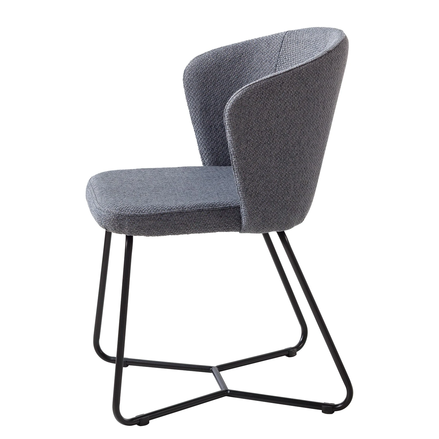 Mørteens Chaises à accoudoirs Tulia - Tissu / Acier - Gris foncé / Noir 7 Mørteens Chaises à accoudoirs Tulia - Tissu / Acier - Gris foncé / Noir – Image 5