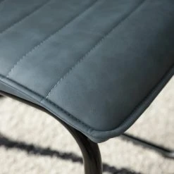 Mørteens Chaises cantilever Lylen (lot de 2) - Imitation cuir / Acier - Noir - Bleu vintage -Chaises Soldes 1000205096 201118 12545700006 DETAILS P000000001000205096