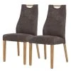Ars Natura Chaises capitonnées Spoford (lot de 2) - Microfibre / Chêne massif - Chêne - Marron vintage 1 Ars Natura Chaises capitonnées Spoford (lot de 2) - Microfibre / Chêne massif - Chêne - Marron vintage -Chaises Soldes 1000207587 200318 13323900020 IMAGE P000000001000207587